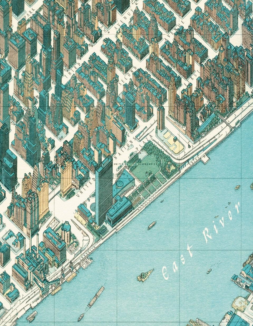 Hermann
Bollmann, <em>Map of NYC</em>
(1963)