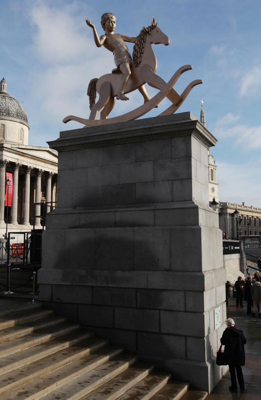 <em>Powerless Structures, Fig 101</em> in Trafalgar Square. Photo copyright James O Jenkins