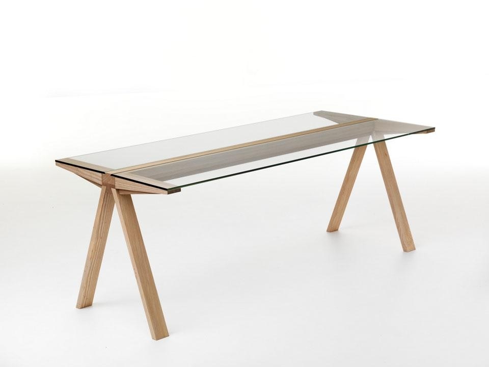 Francesco Faccin, <em>Traverso</em> table. The project for the table focuses on the main center beam. and is inspired by Enzo Mari's <em>Frate</em> table for Driade