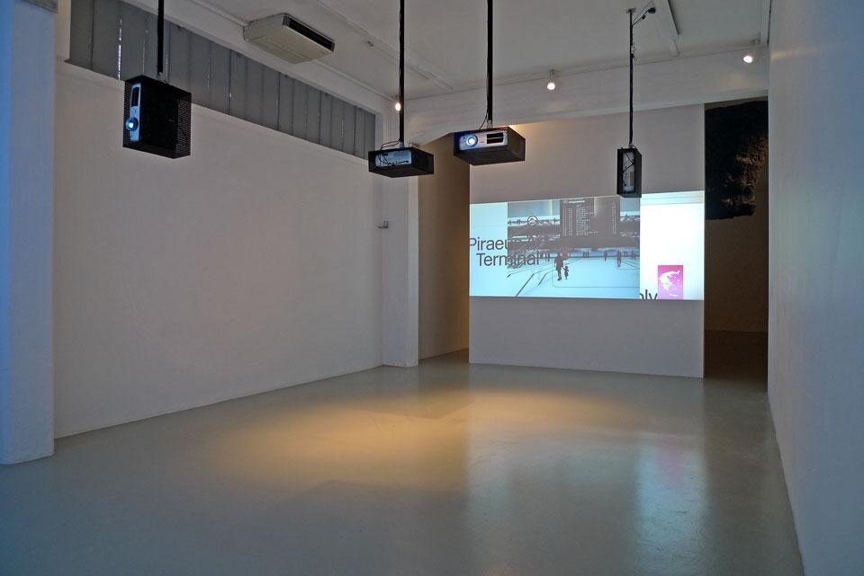 <em>Collecting Architecture Territories</em> installation view at Deste Foundation, Athens