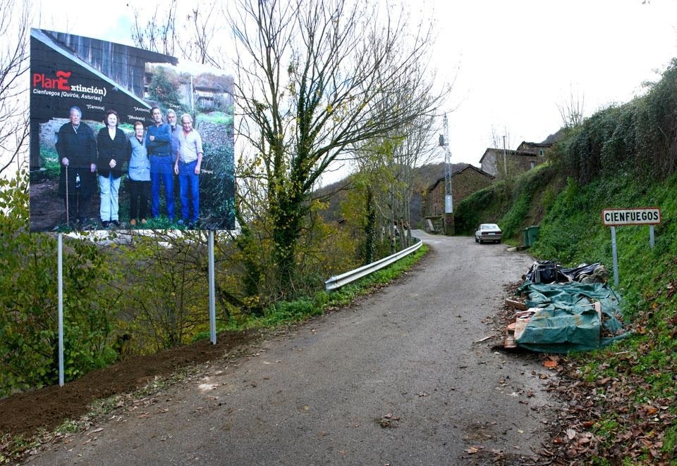 PKMN's <em>Plan Extincion</em> project, in Cienfuegos, Quirós, Asturias, a small village which survives thanks to its seven permanent residents, a few families temporarily passing the winter and others which spend the summer. Photo by PKMN