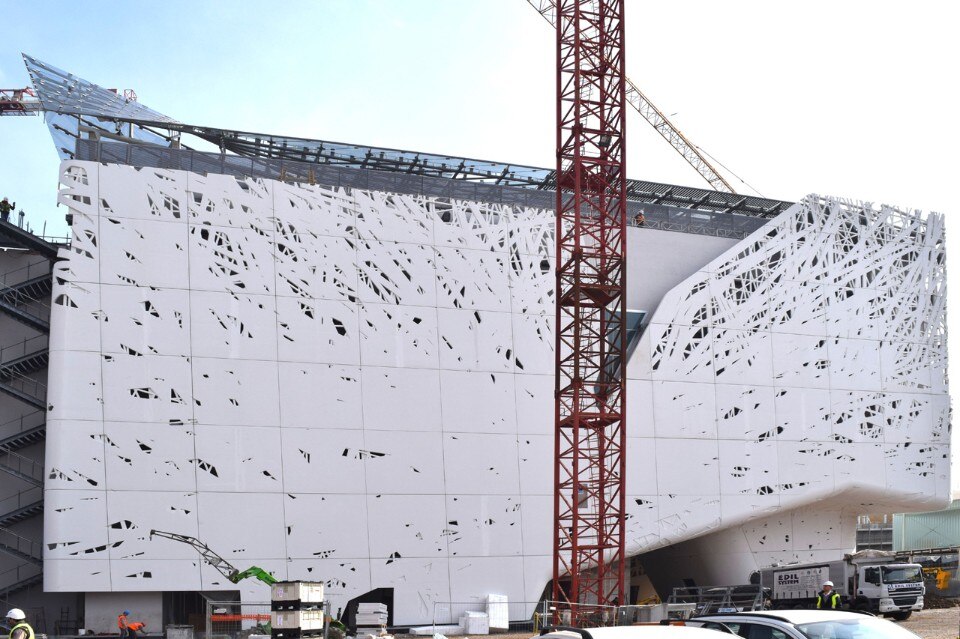 Nemesi&Partners, Palazzo Italia, costruzione facciata ramificata © Nemesi&Partners
