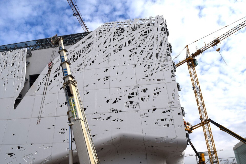 Nemesi&Partners, Palazzo Italia, costruzione facciata ramificata © Nemesi&Partners