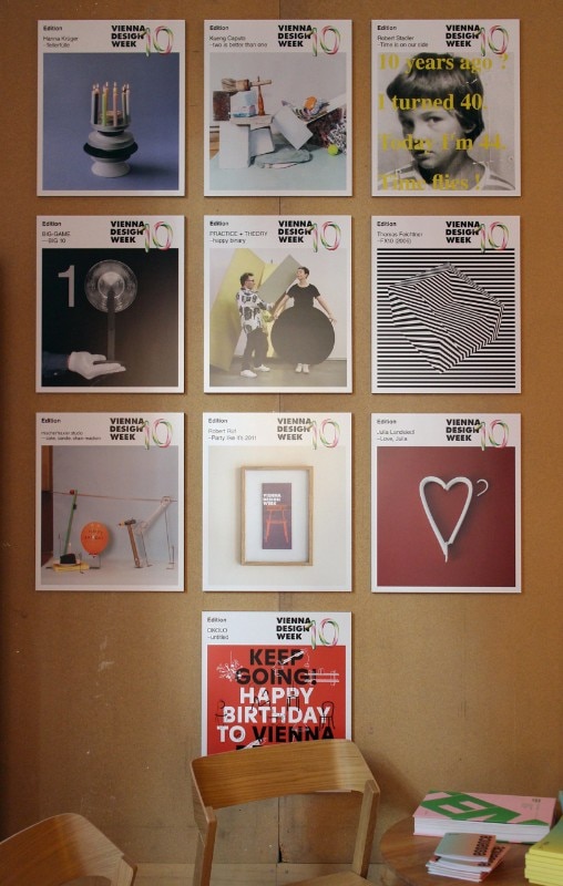 Posters for the tenth Vienna Design Week edition. ph Elisabetta Carboni