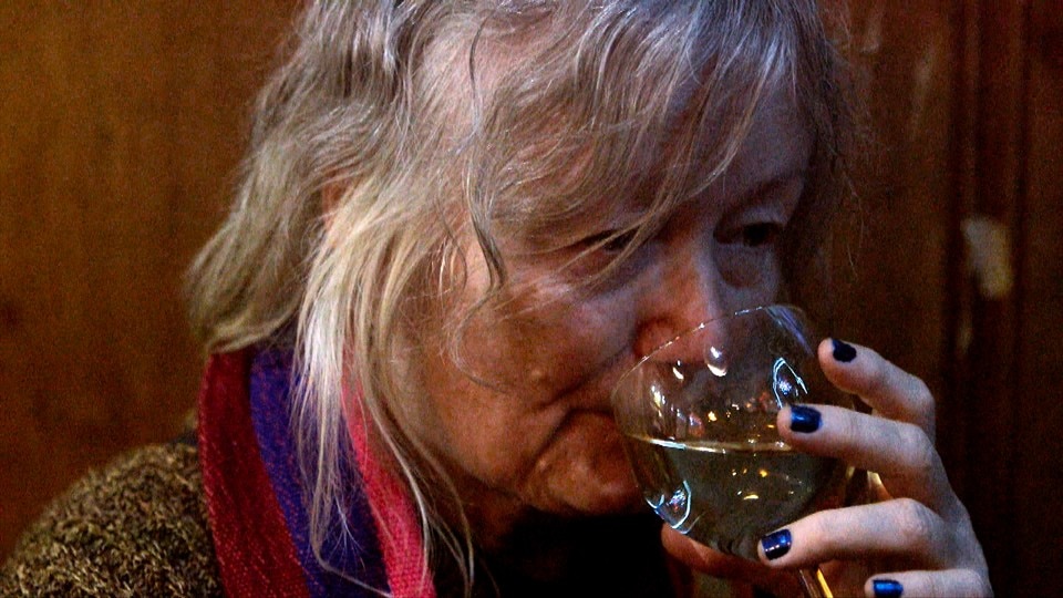 Cinema. Still from Annika Larsson’s film The Discourse of the Drinkers (2017) 