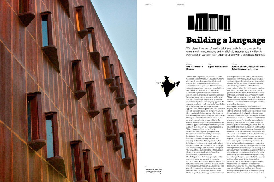 Domus India, October 2013