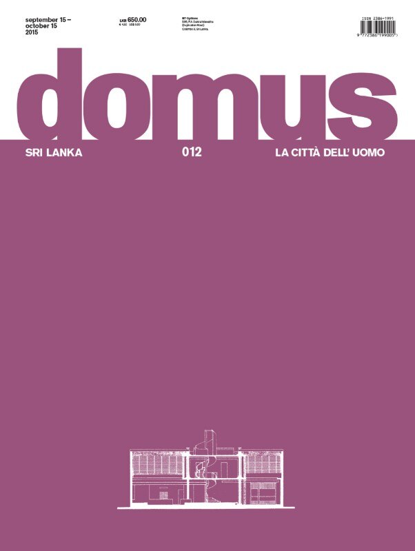 Domus Sri Lanka, 012 September–October 2015, cover