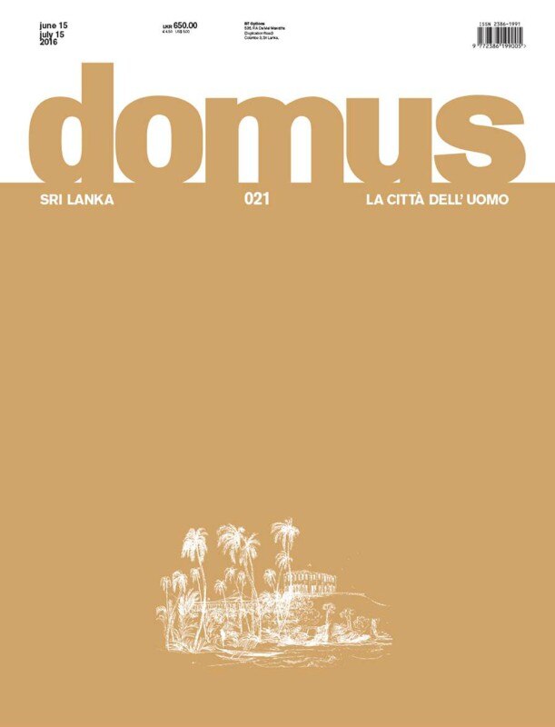 Domus Sri Lanka 021, June–July 2016, cover