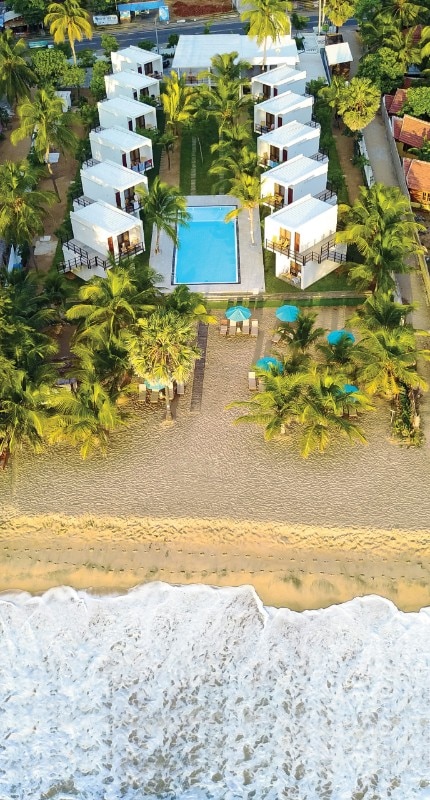 A drone view of Arugambay Roccos. Inspired by the beauty of the Southeastern coast A drone view of Arugambay Roccos. Inspired by the beauty of the Southeastern coast