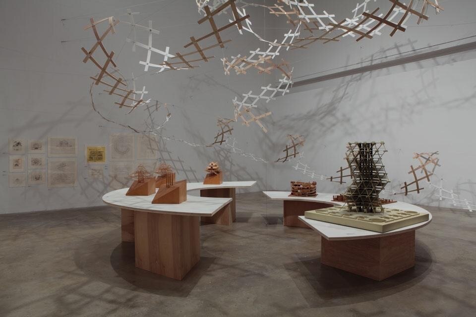 For optimum effect, visitors can look through open structures at the massive spiral that lifts from the wall and rotates towards the ceiling. 