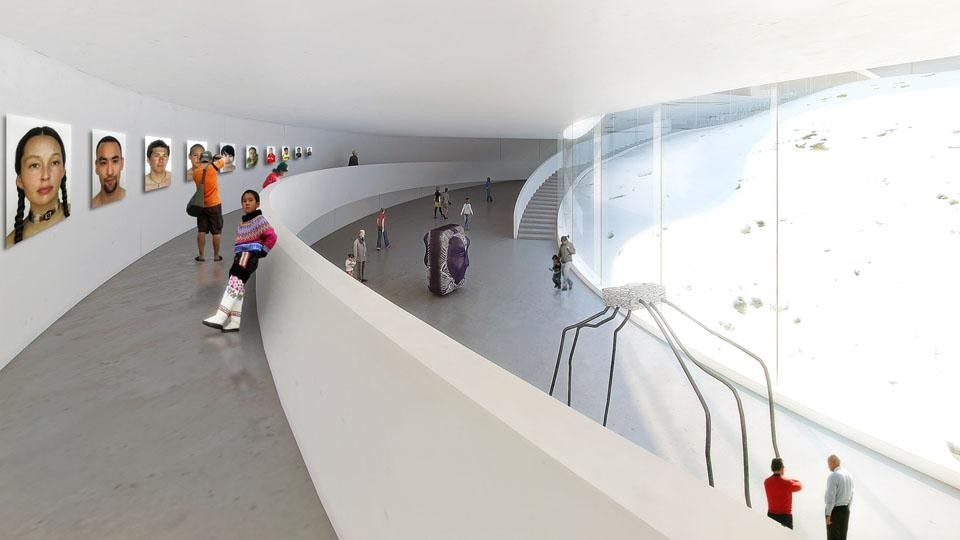 The circular shape of the gallery enables a flexible division of the exhibition into different shapes and sizes, creating a unique framework for the museum's art