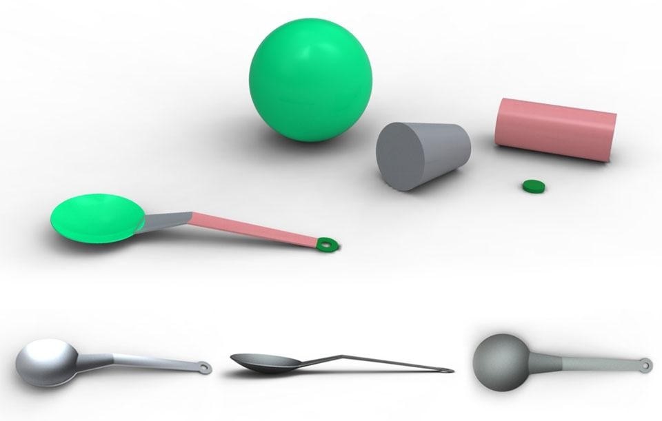 The spoon designed by Tomás Alonso takes its cue from Euclidean geometry.