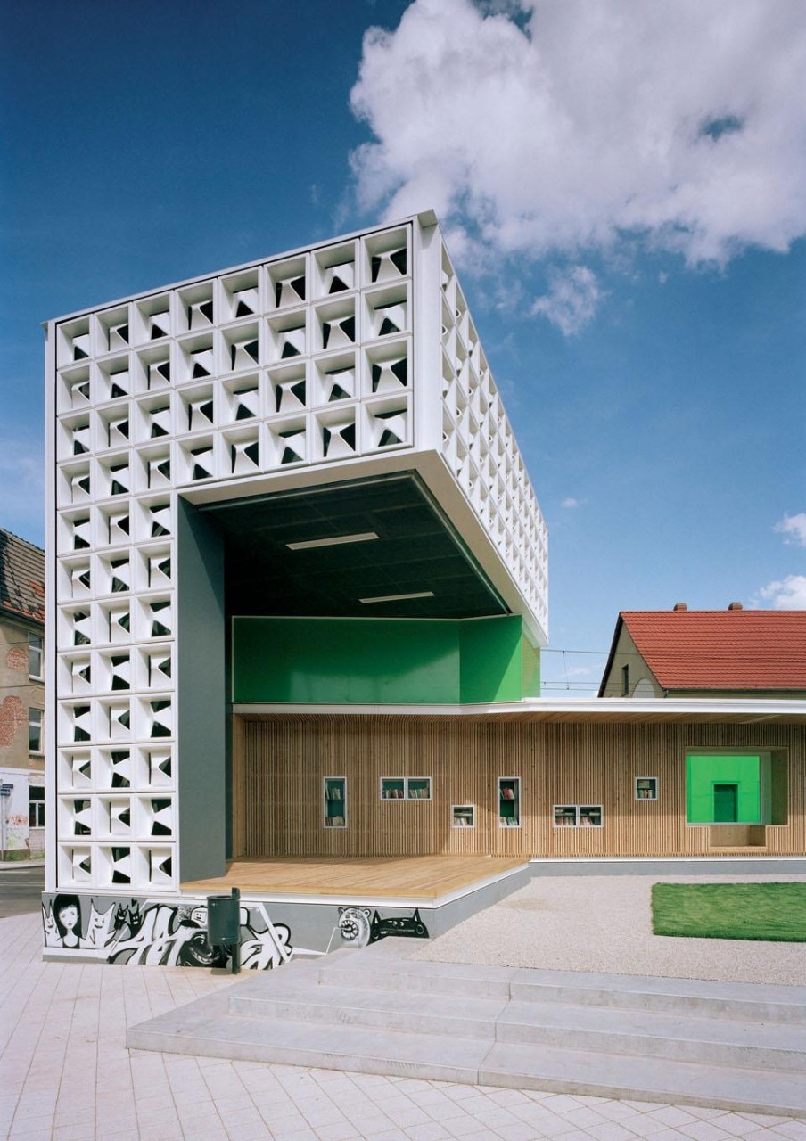 Brit Insurance Architecture Award: Open Air Library, Magdeburg. By Karo Architekten, Germany. 
Image credit Anja Schlamann
