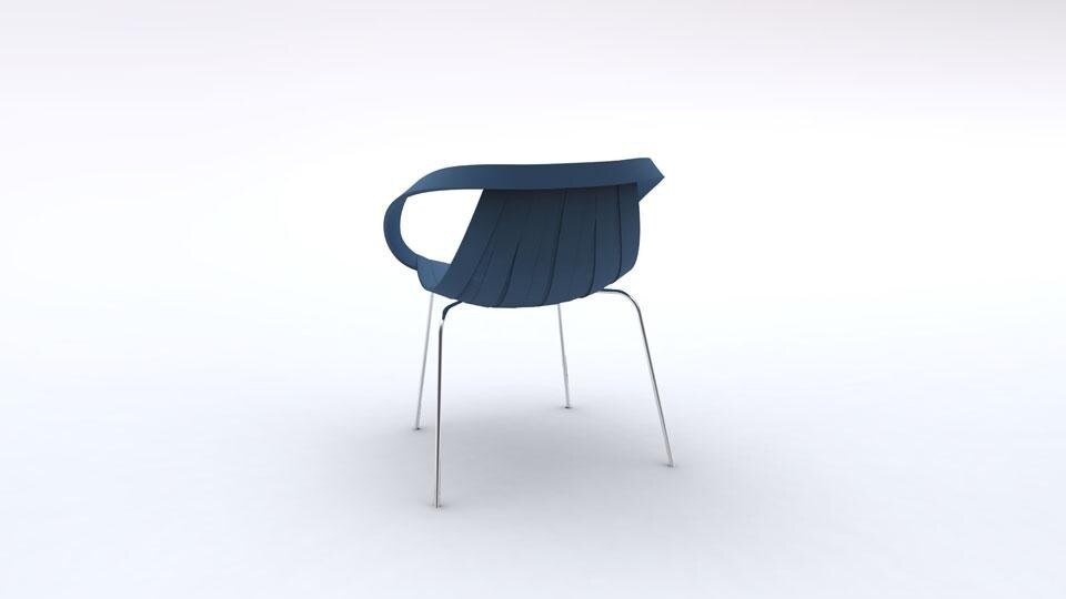 Lateral view of the blue version