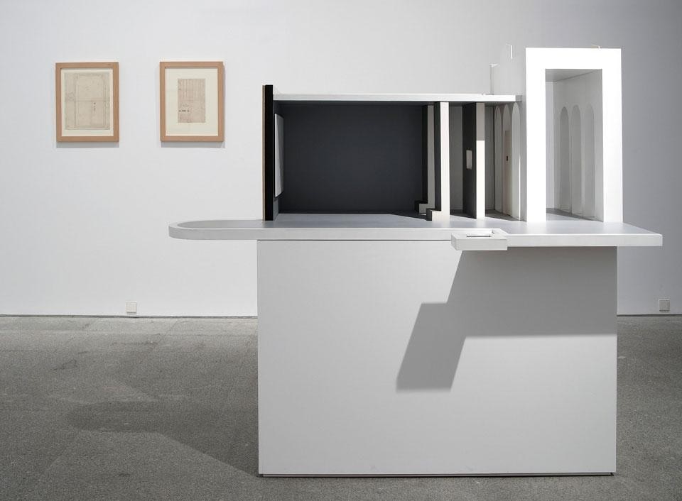 Pavilion (model of the installation), 2009. Model in scale 1:10 80 x 185 x 120 cm. Gabu Heindl Architektur. Photo Joaquin Cortés and Roman Lores.