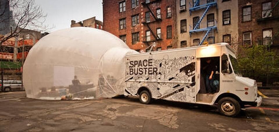 Spacebuster by Raumlabor. Courtesy Storefront for Art and Architecture Spacebuster by Raumlabor. Courtesy Storefront for Art and Architecture