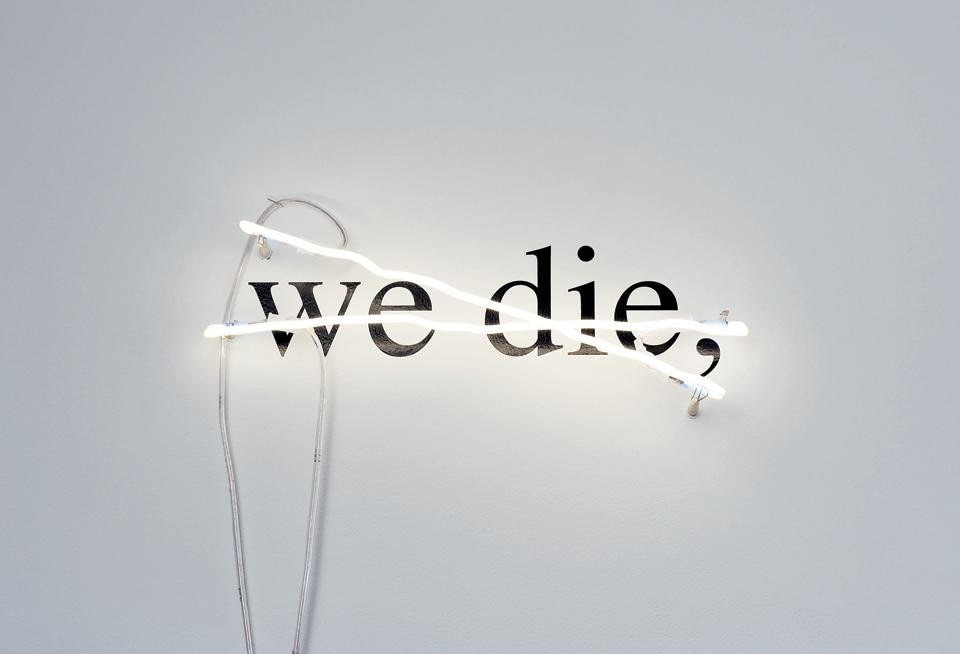 Victor Man, <i>Untitled (We Die)</i>, 2008. Installation view: GAMeC, Bergamo.
Courtesy Victor Man, ZERO…, Milano and Johnen Galerie, Berlin.
