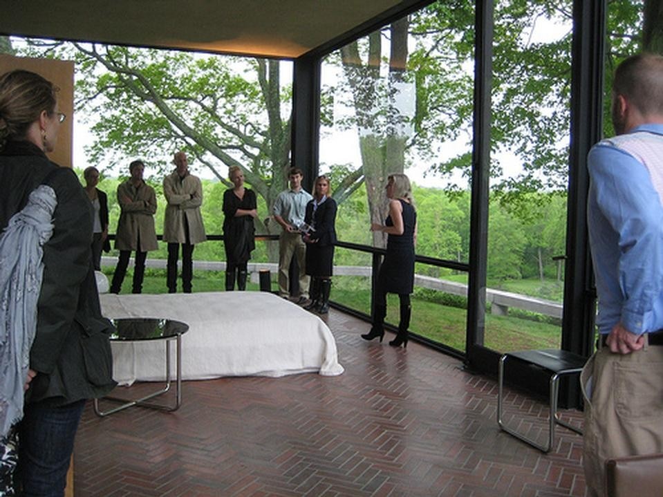 May's <i>Conversations in Context</i> featured Hilary Lewis at the Philip Johnson Glass House.