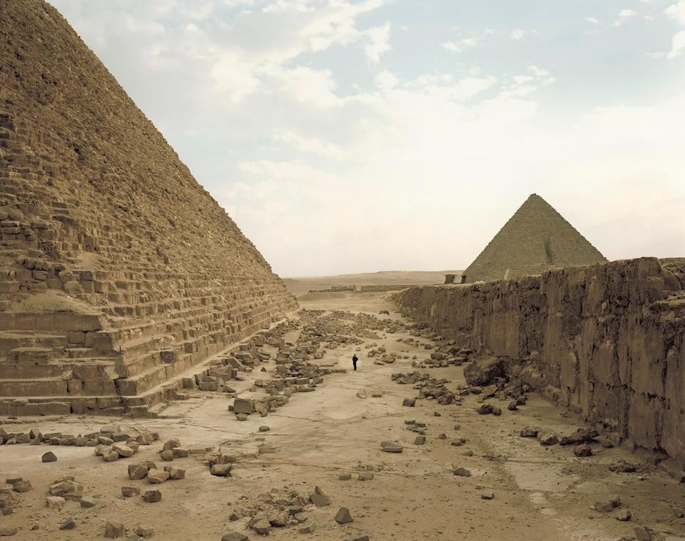 Top image: Lynne Cohen, <i>Motel Room,</i> 1979. Princeton University Art Museum. © Lynne Cohen / photo: Bruce M. White.<br />Above: Richard Misrach, <i>White Man Contemplating Pyramids,</i> 1989. Princeton University Art Museum Gift of Paul Runyon, by exchange, and the artist. © Richard Misrach.