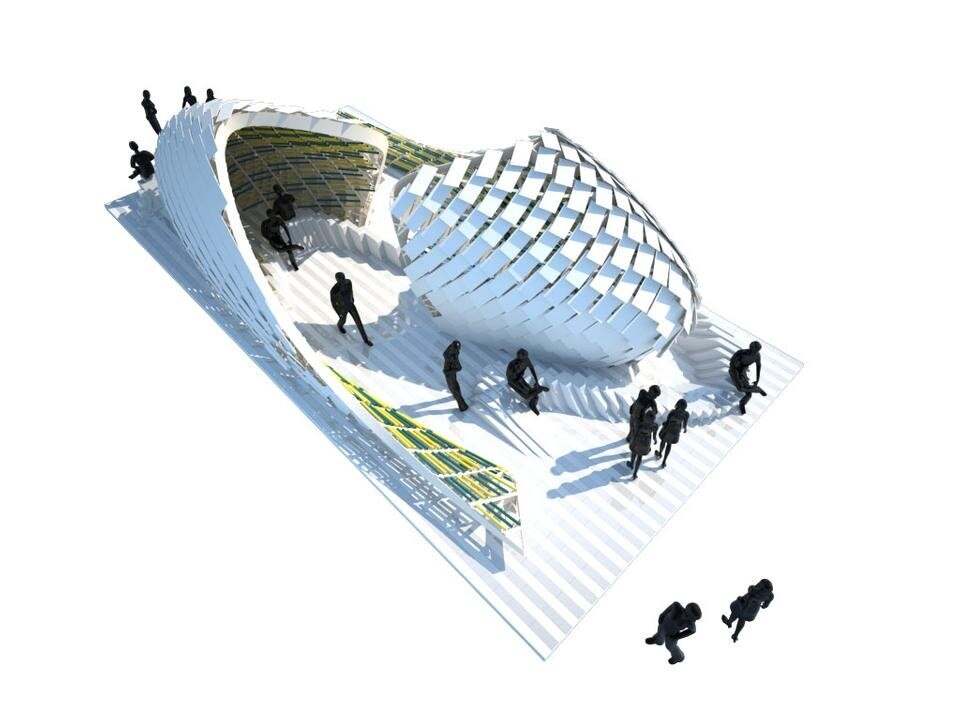 Rendering of the installation