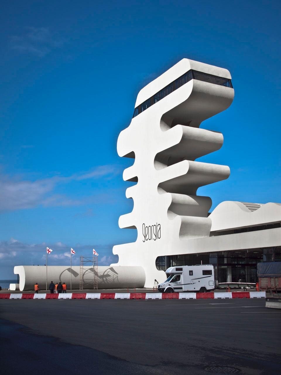 SBC – Sarpi Border Checkpoint by J. Mayer H. Architects in Sarpi, Georgia