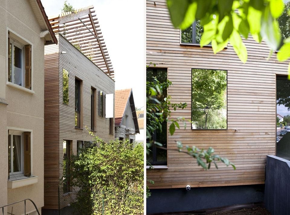 Two views of Eco-Sustainable House by Djuric Tardio Architectes.