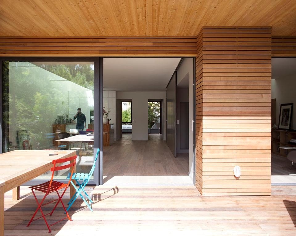 View from the patio, Eco-Sustainable House by Djuric Tardio Architectes.
