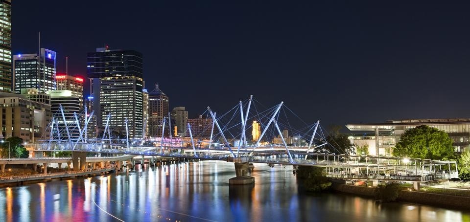 The Kurilpa Bridge realised in Brisbane by Cox Rayner Architects