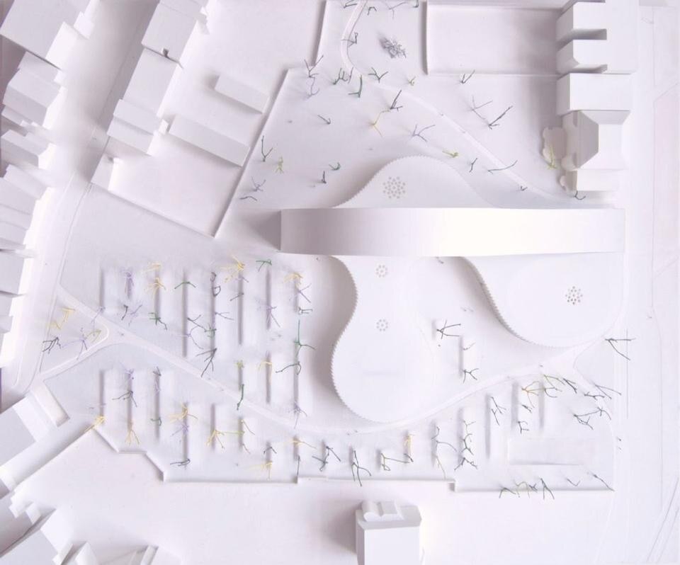 Maquette of SO – IL's proposal for Province Hall of Antwerp.