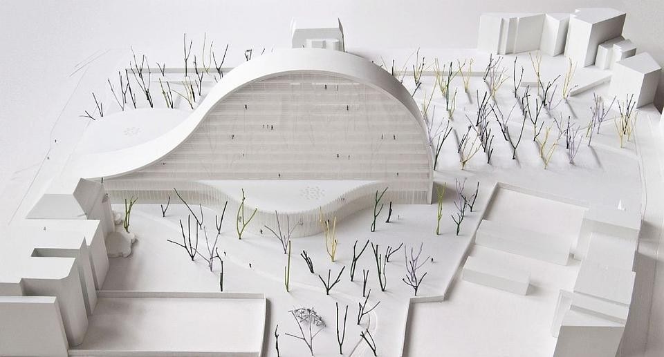 Maquette of SO – IL's proposal for Province Hall of Antwerp.