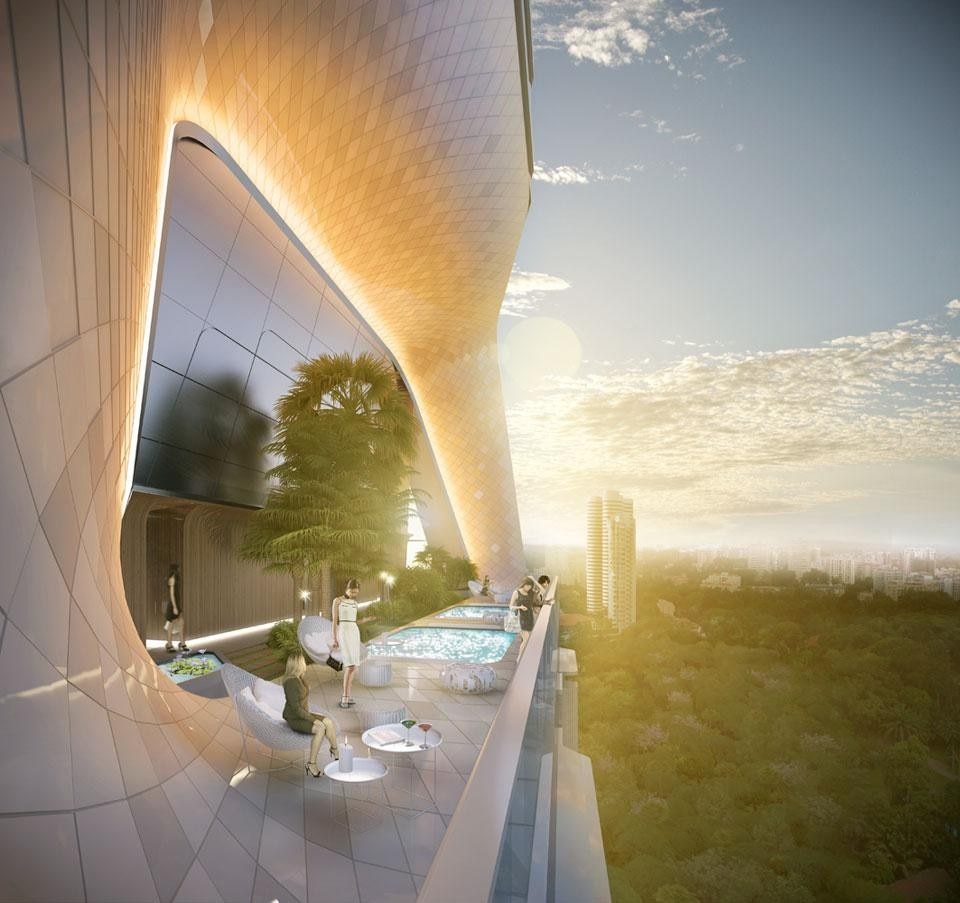 UNStudio's design for The Scotts Tower, Singapore, 2010