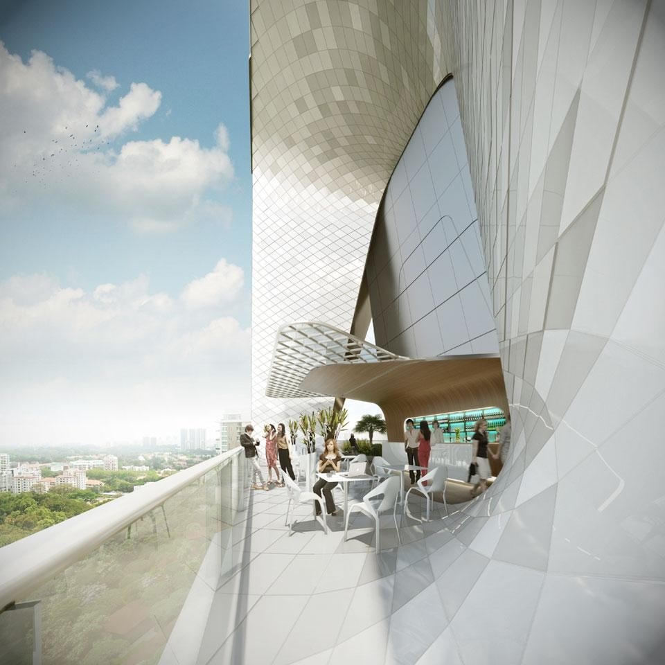 UNStudio's design for The Scotts Tower, Singapore, 2010