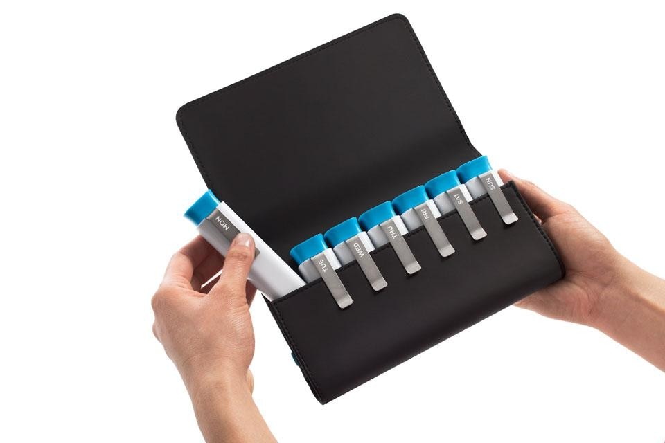 Holster Folio,
Weekly pill carrier
