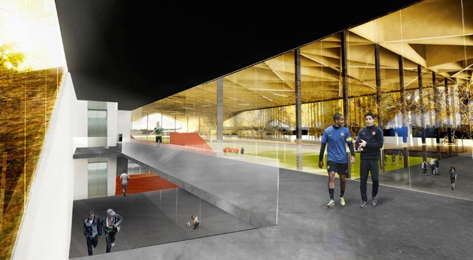 Saucier + Perrotte architectes and
Hughes Condon Marler Architects, <em>Centre de soccer intérieur au CESM</em>