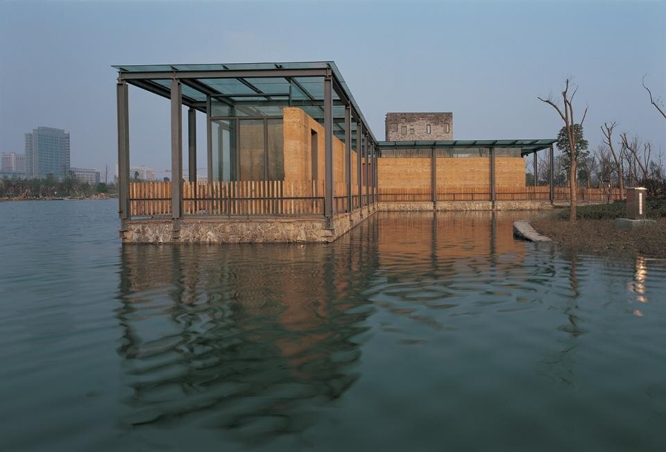 Tea House with earth 1, part of
Five Scattered Houses,
2003-2006, Ningbo, Chima. Photo by Lang Shuilong. Courtesy of
Amateur Architecture Studio Tea House with earth 1, part of
Five Scattered Houses,
2003-2006, Ningbo, Chima. Photo by Lang Shuilong. Courtesy of
Amateur Architecture Studio