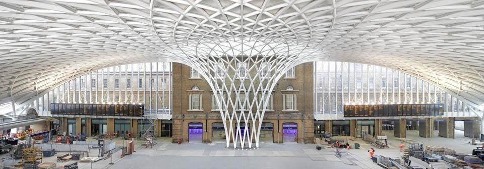 John McAslan + Partners, Western Concourse, King's Cross Station.  Photo by  ©Hufton+Crow