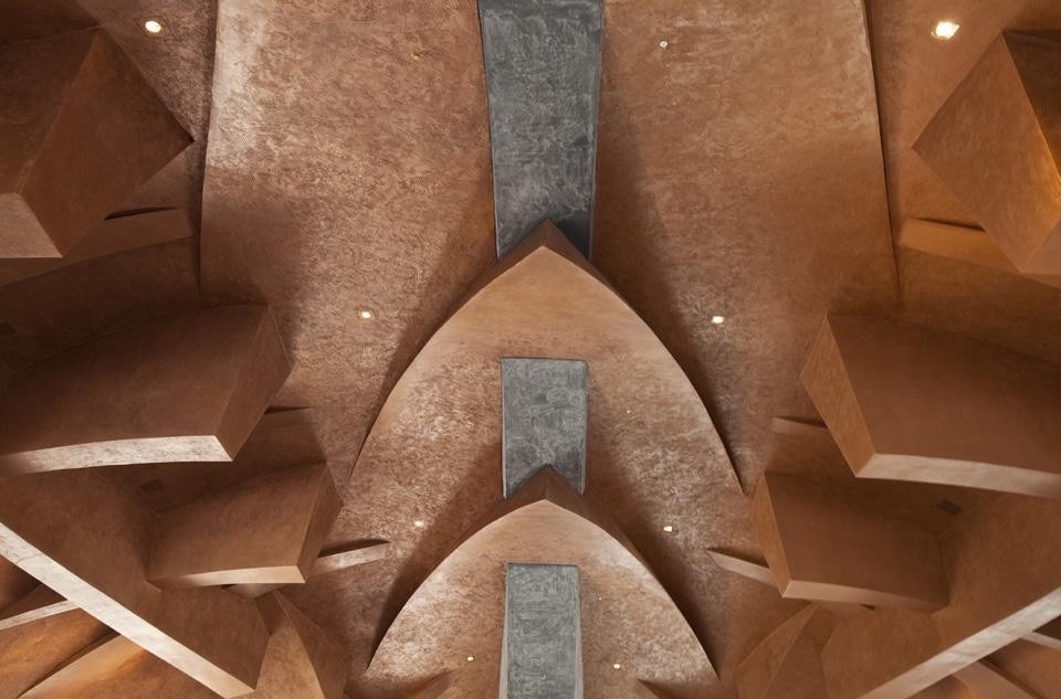The vault in dotted with typical Pomodoro shapes, and features an integrated illumination system The vault in dotted with typical Pomodoro shapes, and features an integrated illumination system
