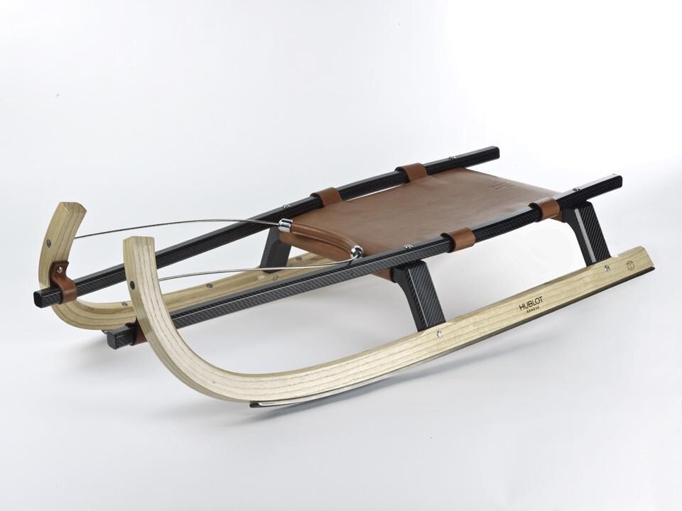 Top: ECAL at Design Days Dubai, installation view. Above: ECAL - Philippe-Albert Lefebvre & Arno Mathies, <em>Hublot</em> sled. Photo by ECAL - Julien Chavaillaz Top: ECAL at Design Days Dubai, installation view. Above: ECAL - Philippe-Albert Lefebvre & Arno Mathies, <em>Hublot</em> sled. Photo by ECAL - Julien Chavaillaz