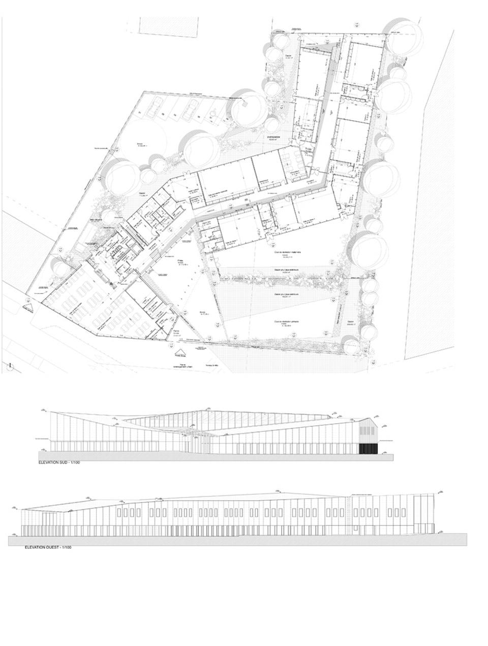 Hubert & Roy Architectes, school complex at Le Bourget