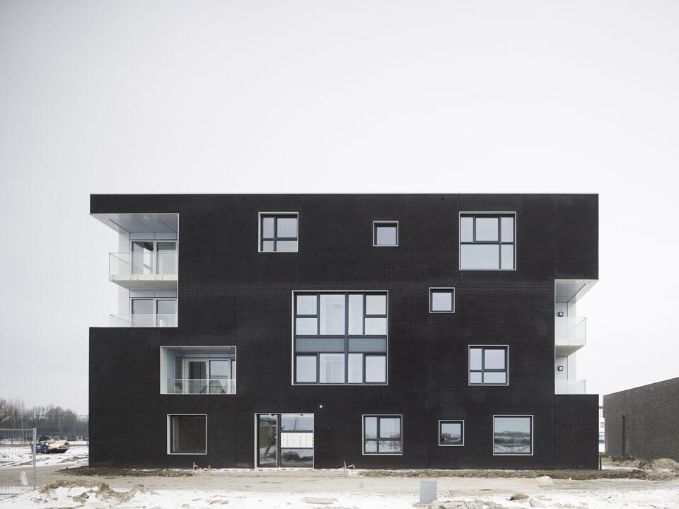 Casanova + Hernandez Architects, <em>Black & White Twins</em> housing complex