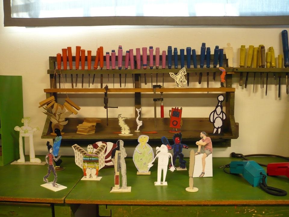 <em>Wurmkos Figures</em>, at the Giovanni Sacchi Archive, installation view