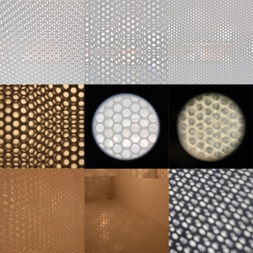 Studio Green Blue, <em>Distance of Fog</em> single family home. Panel perforation details