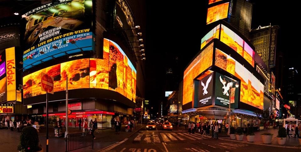 Top and above: Seoungho Cho, <em>Buoy</em> installation at Times Square, New York. Photos by Lovis Dengler Ostenrik for the Times Square Alliance