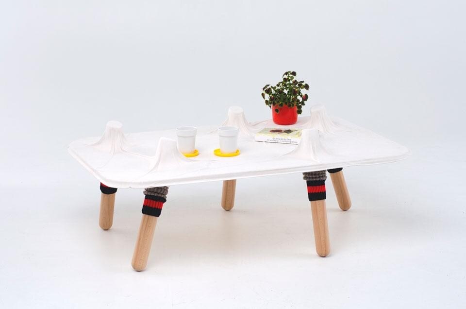 Greg Papove, <em>Socks + Furniture</em> collection: <em>Five Toes Coffee Table</em>