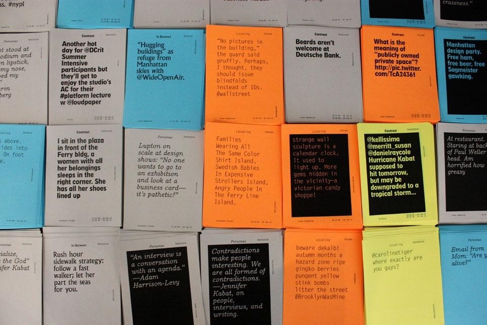 The assembly of <em>#platform</em>, a new publication by students of the D-Crit Design Writing and Research Summer Intensive, Mimi Zeiger and Neil Donnelly The assembly of <em>#platform</em>, a new publication by students of the D-Crit Design Writing and Research Summer Intensive, Mimi Zeiger and Neil Donnelly
