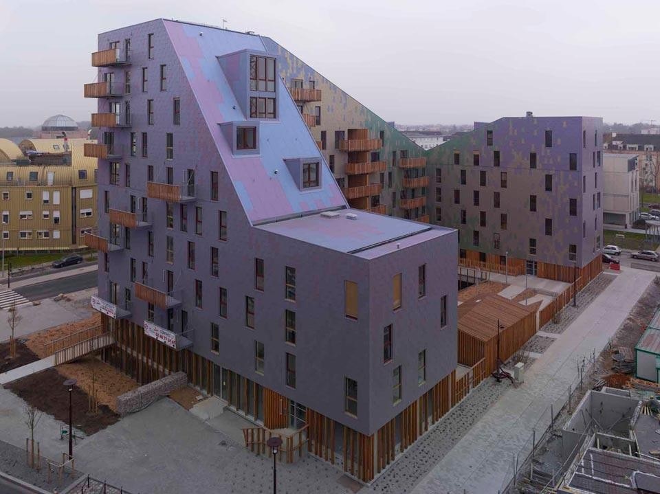 Peripheriques Architectes, <em>Roller Coaster</em> residential complex, Nantes