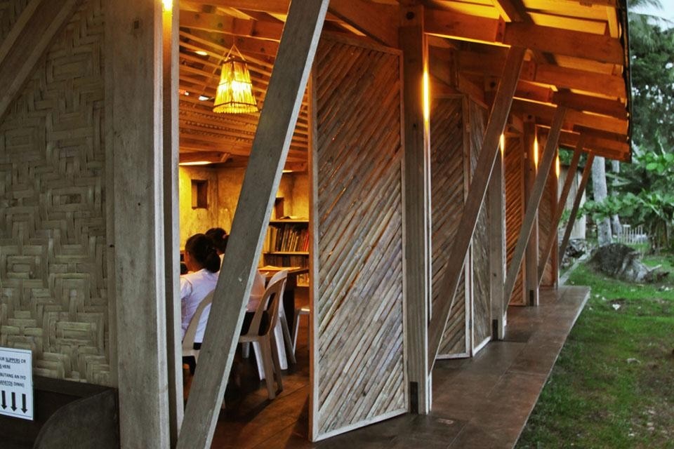 Top: Studio Tacloban, <em>Study Centre</em>, Leyte, Philippines. Photo by Nelson Petilla. Above: The Study Centre's front façade. Photo by Ronnie Ramirez 