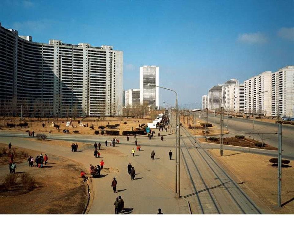 Armin Linke, <em>Thongil Street, Pyongyang North Korea</em>, 2001. Courtesy Galerie Klosterfelde

