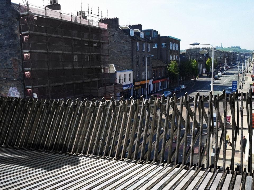 Biomorphis, Leith Walk, new green bridge for pedestrians and bikes, Edinburgh, Scotland 2012