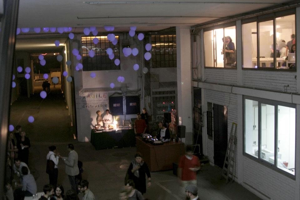 Dj set in via Pila's studios, Marghera. Background: Studio Agile. Photo Nadia D'Agnone